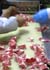 Cutting frozen meat